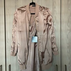Missguided dress and bomber jacket